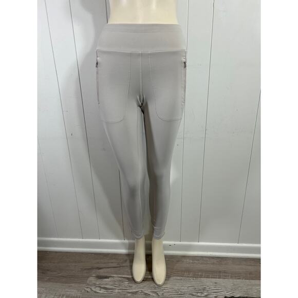 Athleta Peak Hybrid Fleece Tight Legging in Birch Gray. Size Small - Picture 3 of 9
